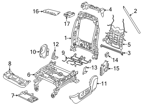 2022 Ram 2500 Front Seat Components Diagram 4 - Thumbnail