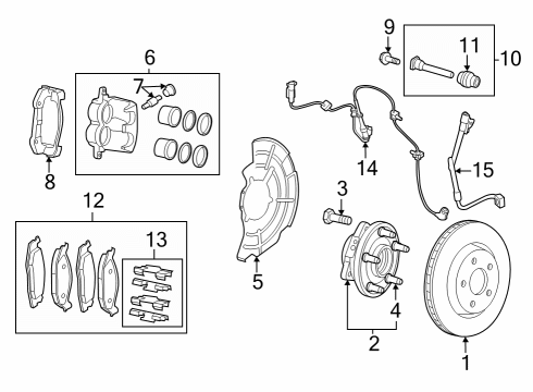 2023 Jeep Grand Cherokee Brake Components Diagram 1 - Thumbnail