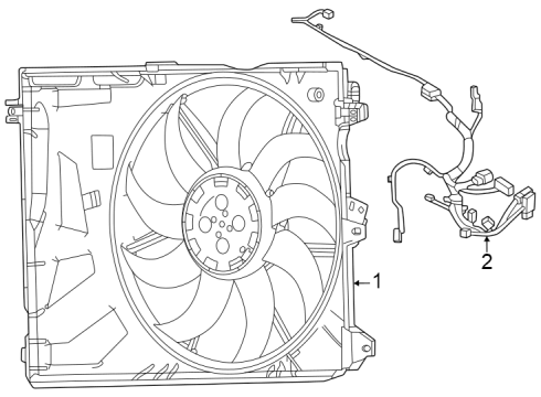 2023 Dodge Hornet Fan Assembly Diagram for 68475910AC
