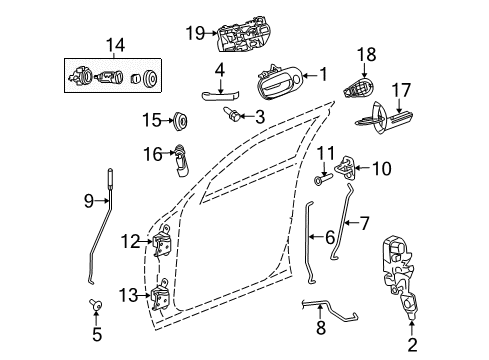 2021 Dodge Challenger Handle, Inside Diagram for 5LF18SZSAD
