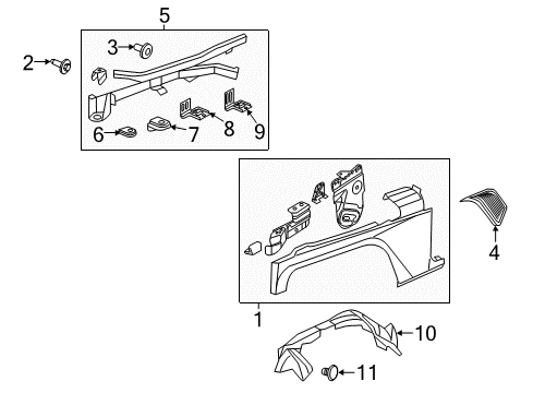 2024 Jeep Wrangler Fender & Components Diagram