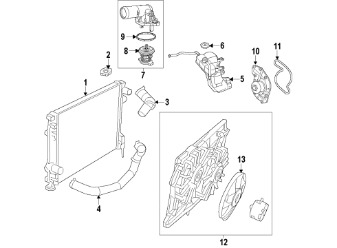 2022 Chrysler 300 Cooling System, Radiator, Water Pump, Cooling Fan Diagram 3 - Thumbnail