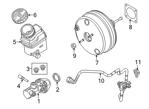 2019 Ram ProMaster City Brake Booster Diagram for 68638158AA