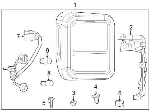 2022 Jeep Gladiator Combination Lamps Diagram 1 - Thumbnail