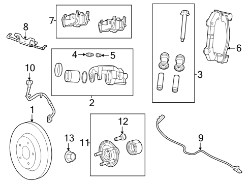 2022 Jeep Grand Cherokee Backing Plate, Rear Passenger Side Diagram for 68347568AB