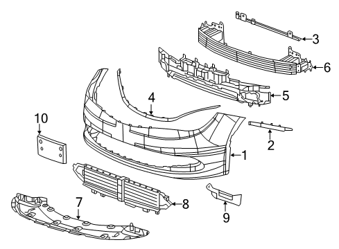 2022 Chrysler Voyager Bumper & Components - Front Diagram 2 - Thumbnail