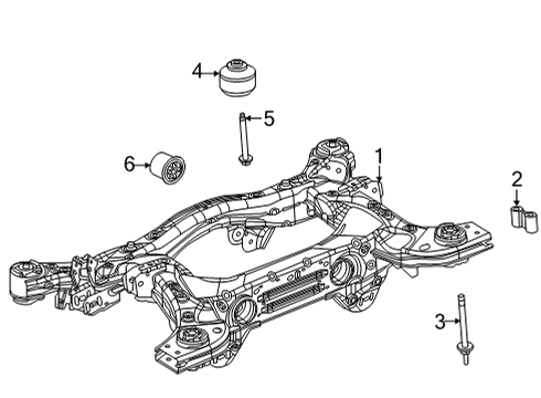 2024 Jeep Grand Cherokee L Suspension Mounting - Rear Diagram