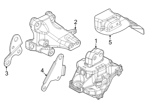 2024 Jeep Grand Cherokee Mount Bracket, Driver Side Diagram for 68375851AA