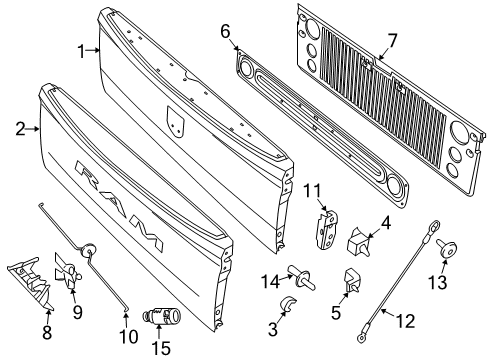 2023 Ram 1500 Classic Tail Gate Diagram 2 - Thumbnail
