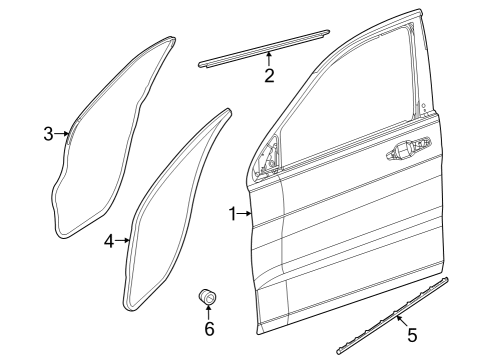 2022 Jeep Grand Cherokee Door & Components Diagram 1 - Thumbnail