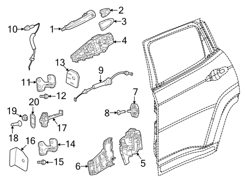2023 Dodge Hornet Window Motor Diagram for 68610848AA