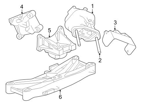 2022 Dodge Challenger Engine & Trans Mounting Diagram 5 - Thumbnail