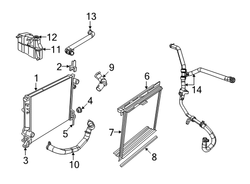 2022 Dodge Challenger Radiator & Components Diagram 1 - Thumbnail