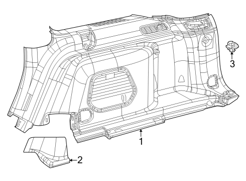 2024 Jeep Grand Cherokee Interior Trim - Quarter Panels Diagram 2 - Thumbnail