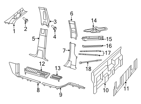2021 Ram 1500 Classic Interior Trim - Cab Diagram 5 - Thumbnail