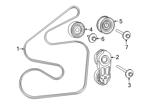 2022 Ram ProMaster 2500 Belts & Pulleys  Diagram