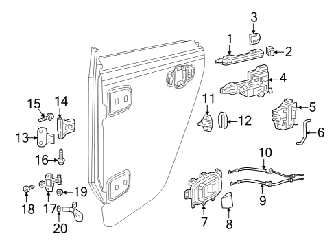 2022 Jeep Gladiator Actuator Cable Diagram for 68375784AA