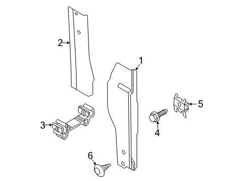 2022 Ram ProMaster 2500 Interior Trim - Side Panel Diagram 6 - Thumbnail