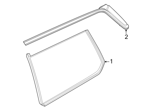 2022 Jeep Grand Cherokee L Glass & Hardware  Diagram