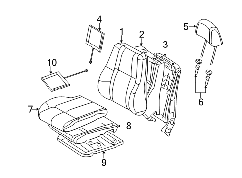 2022 Jeep Grand Cherokee WK Front Seat Components Diagram 2 - Thumbnail