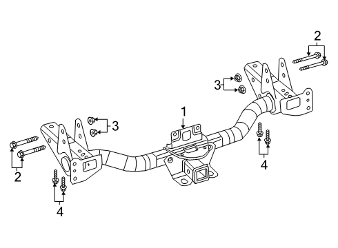 2022 Jeep Gladiator Trailer Hitch Components Diagram