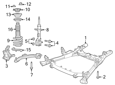 2020 Chrysler Pacifica Lower Control Arm Diagram for 68319317AA