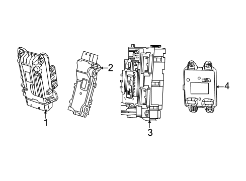 2022 Jeep Compass Body Control Module Diagram for 68628390AC