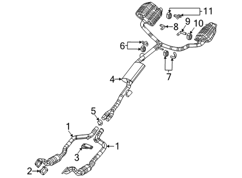 2022 Chrysler 300 Exhaust Components Diagram 2 - Thumbnail