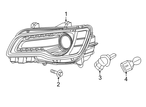 2022 Chrysler 300 Bulbs Diagram 1 - Thumbnail