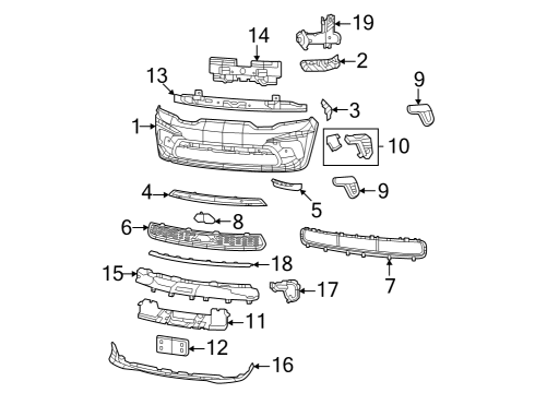 2022 Dodge Durango Bumper & Components - Front Diagram