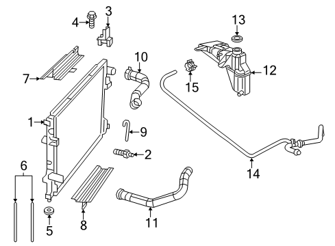 2021 Dodge Charger Radiator & Components Diagram 1 - Thumbnail
