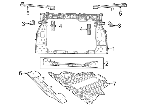 2023 Jeep Compass Support Bracket Diagram for 68506101AA