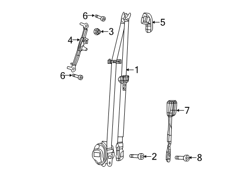 2023 Jeep Compass Front Seat Belts Diagram