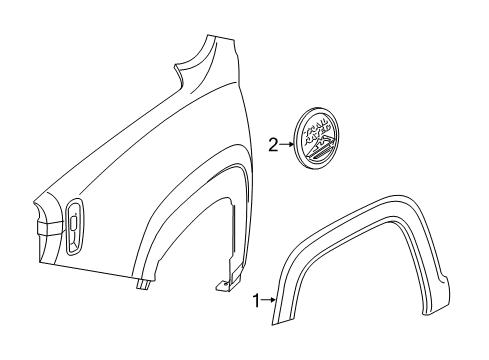 2021 Jeep Renegade Exterior Trim - Fender Diagram