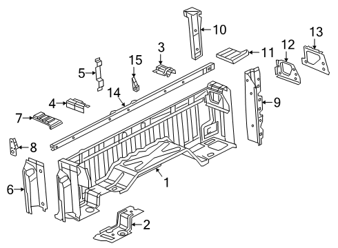 2022 Ram 2500 Front & Side Panels Diagram 1 - Thumbnail