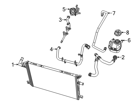 2023 Jeep Wrangler Radiator & Components Diagram 4 - Thumbnail