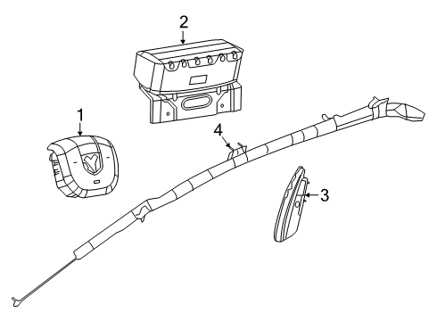 2022 Ram 3500 Air Bag Components Diagram 1 - Thumbnail