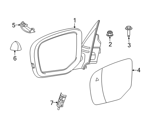 2022 Ram 2500 Mirrors  Diagram 2 - Thumbnail