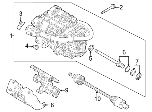 2024 Dodge Hornet Axle Shaft Diagram for 68622458AA