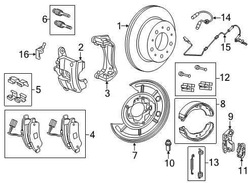 2022 Ram ProMaster 2500 Rear Brakes Diagram 1 - Thumbnail