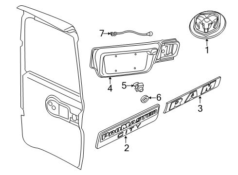 2022 Ram ProMaster City Parking Aid Diagram 1 - Thumbnail