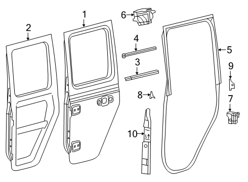 2023 Jeep Gladiator Door & Components Diagram 4 - Thumbnail