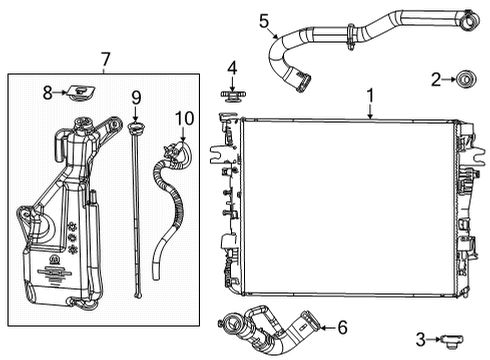 2024 Jeep Wagoneer Radiator & Components Diagram 3 - Thumbnail