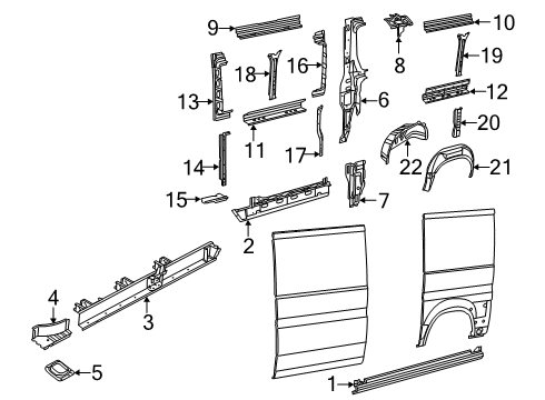 2022 Ram ProMaster 1500 Inner Structure  Diagram 1 - Thumbnail
