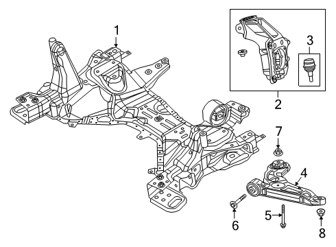 Lower Control Arm Diagram for 68429687AA