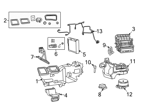 2021 Ram 1500 Classic Heater Control Diagram for 1UJ97DX9AL