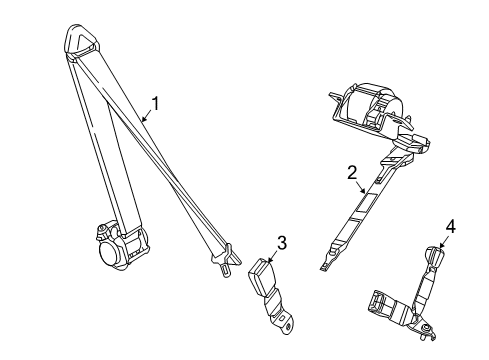 2022 Chrysler Voyager Rear Seat Belts Diagram 2 - Thumbnail