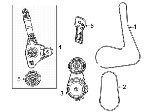 2024 Jeep Wagoneer Belts & Pulleys Diagram 2 - Thumbnail