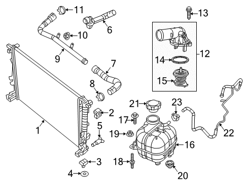 2022 Jeep Cherokee Expansion Tank Diagram for 68288281AB