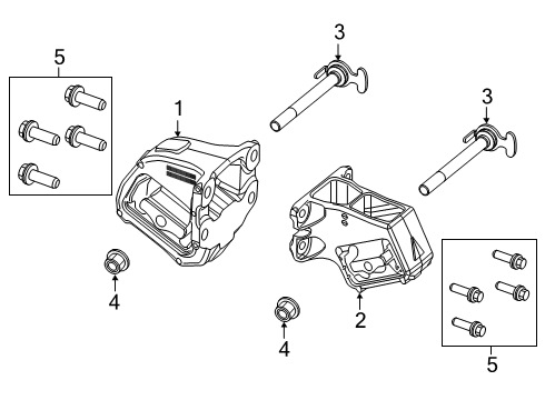 2021 Ram 3500 Engine & Trans Mounting Diagram 1 - Thumbnail